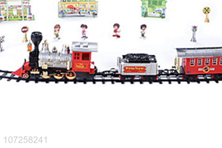 New arrival battery operated plastic electric toy train railway set