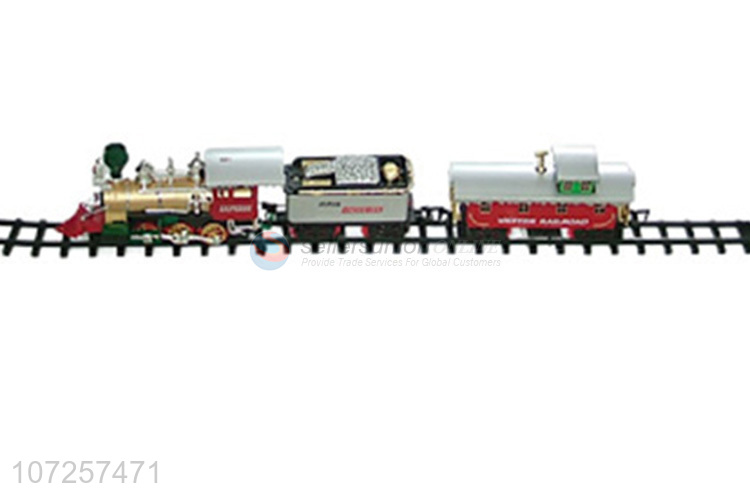 Reasonable price track train toy slot toy plastic rail train set