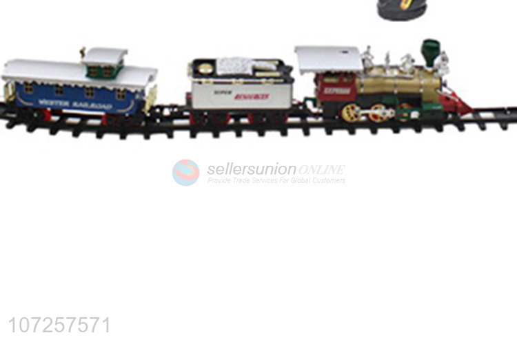 China supplier plastic railway set toy battery operated toy train