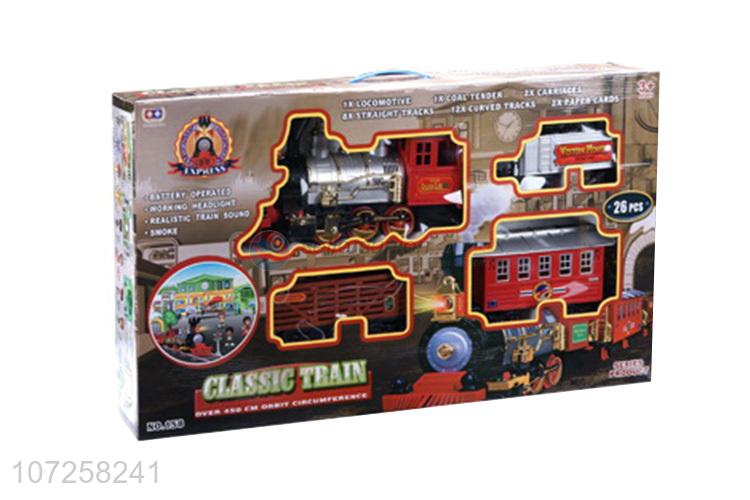 New arrival battery operated plastic electric toy train railway set