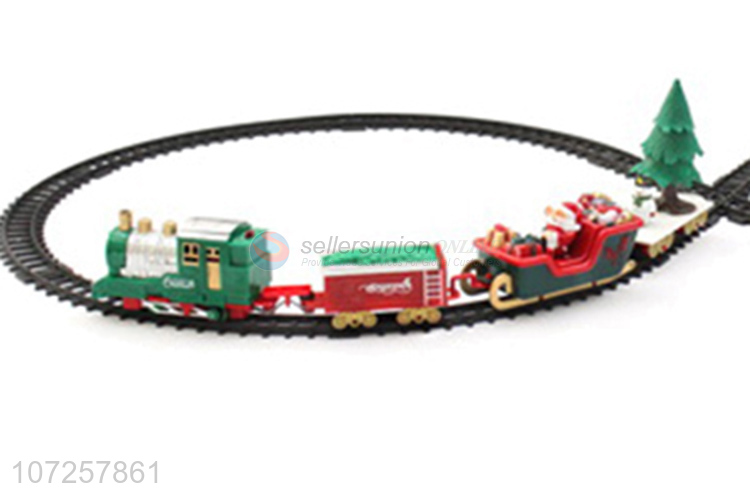 Most popular battery operated Christmas smoke train toy set for toddlers