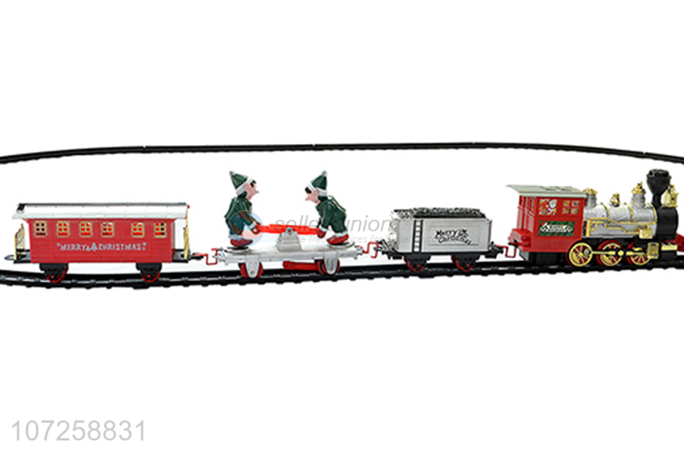 Customized cheap boys railway toy train battery operated train set