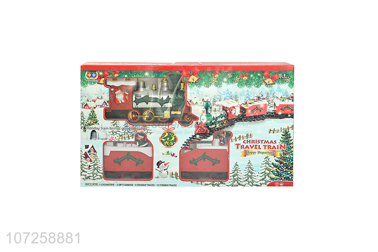 Recent design electric battery operated mini plastic Christmas train set