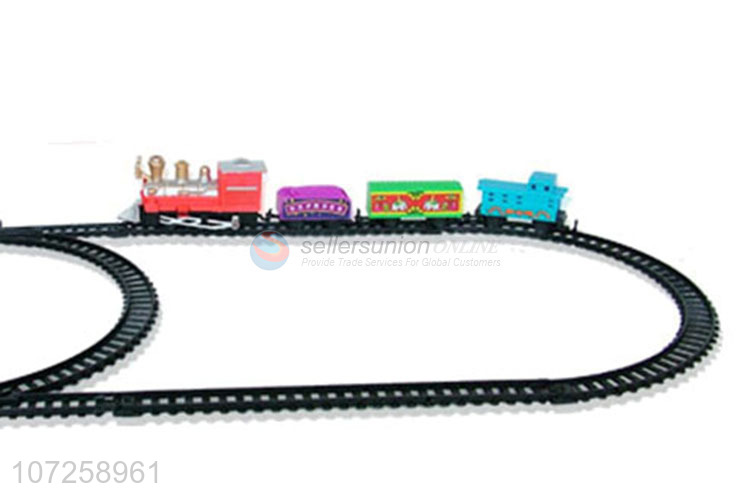 Latest style battery operated plastic electric toy train railway set