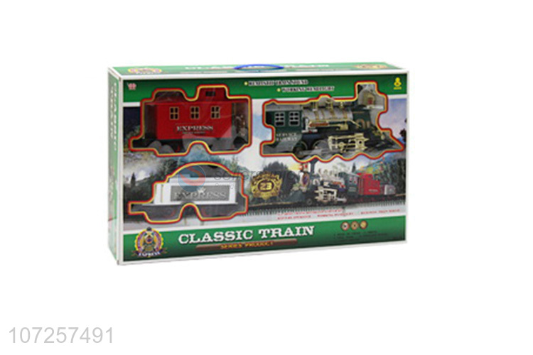 Latest style kids classic battery operated train set slot toy