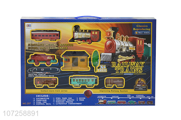 Wholesale popular plastic railway set toy battery operated toy train