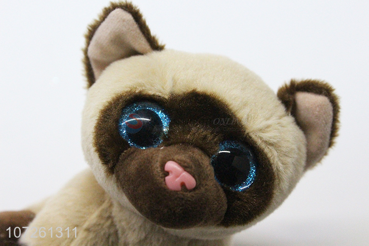 Latest style handmade plush Siamese cat toy cartoon animal toy