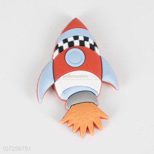 New products rocket shape pvc fridge magnet