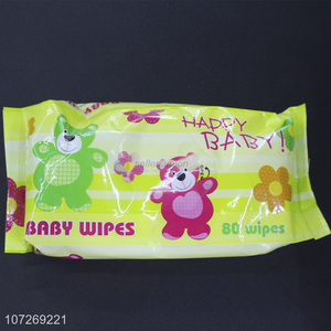 New Product 80Pcs Cleaning Use Wipes Cute Cartoon Baby Wipes