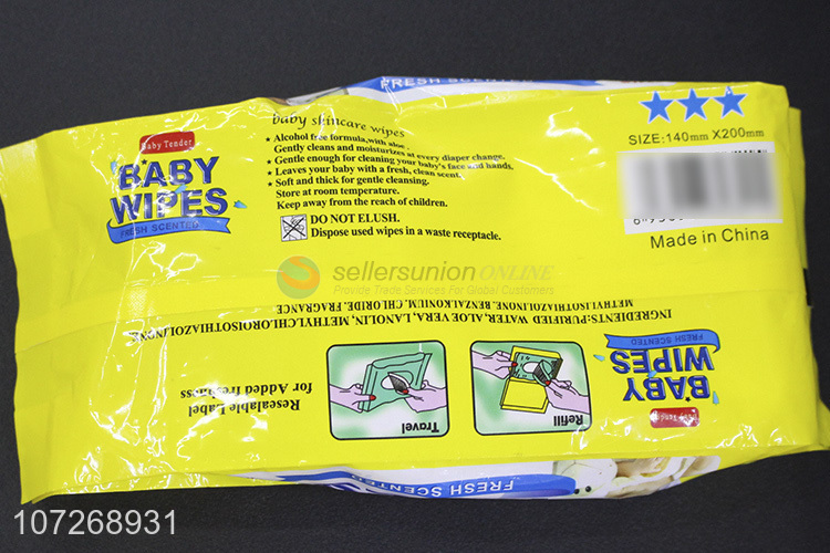 New Product 80Pcs Cleaning Use Baby Wipes Pure Soft Wipes