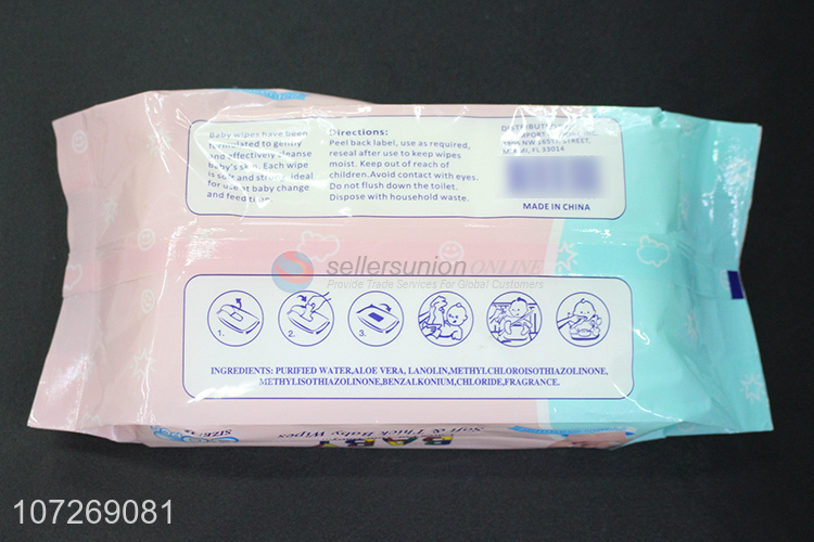 High Sales 80Pcs Soft And Thick Fresh Scented Baby Cleaning Wipes