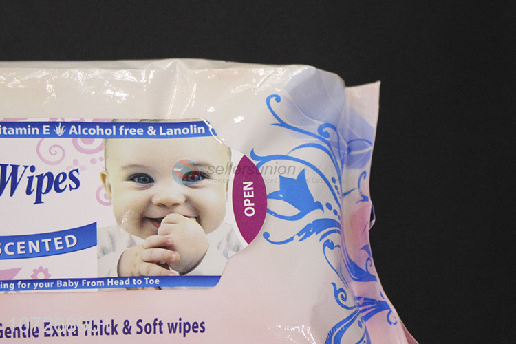 Competitive Price 80Pcs Gentle Extra Thick Wipes Soft Baby Wipes