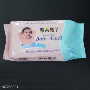 Cheap Price 80Pcs Soft And Thick Fresh Scented Baby Cleaning Wipes