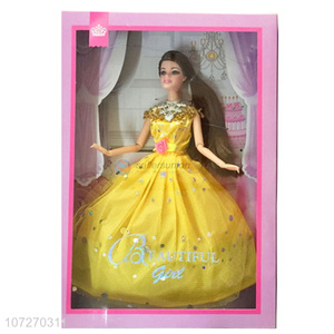 Factory customized 11.5 inch solid body princess doll beautiful wedding dress doll