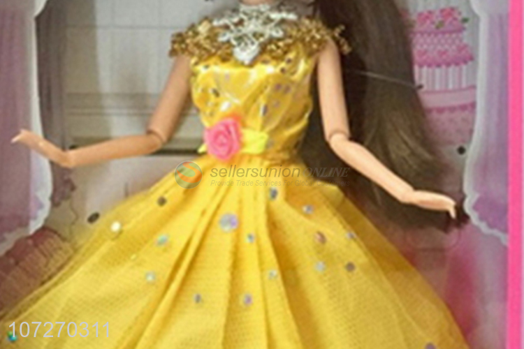 Factory customized 11.5 inch solid body princess doll beautiful wedding dress doll