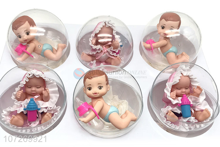 China supplier eco-friendly vinyl reborn baby doll set with bottles in eggs