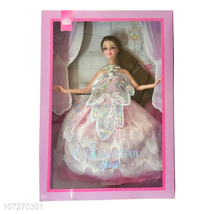 Wholesale popular 11.5 inch solid body girl doll elegant wedding dress doll