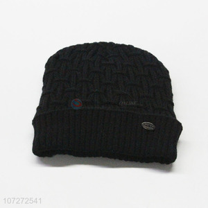 Latest arrival men winter warm knitted hat fleece  beanie hat