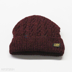 Popular products men winter warm beanie hat fleece chenille cap