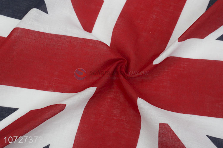 Suitable price popular 100% cotton bandanas UK flag printed square necklace