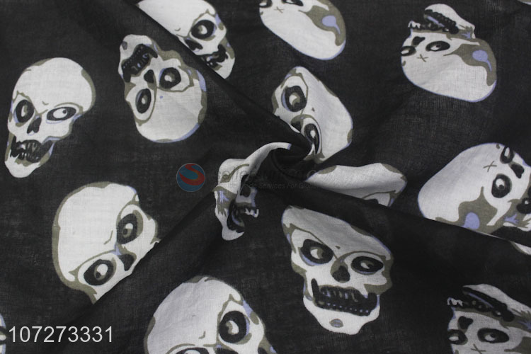 Popular products popular 100% cotton bandanas skull printed square necklace