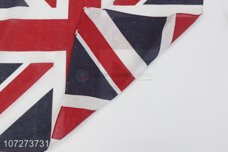 Suitable price popular 100% cotton bandanas UK flag printed square necklace