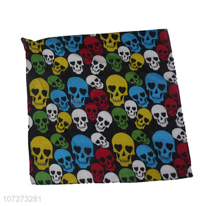 Best sale exquisite skull printed pure cotton handkerchief adults bandana