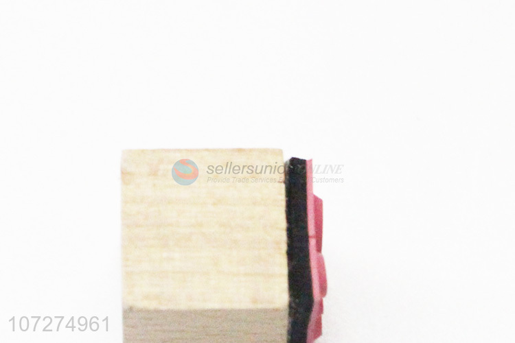 Competitive price wooden crafts custom logo wooden square stamp