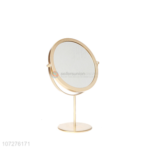 Professional supply round standing makeup mirror table cosmetic mirror