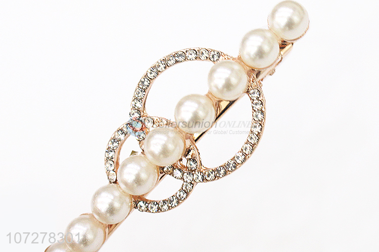 Best Sale Pearls Alloy Hair Clip For Women