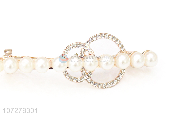 Best Sale Pearls Alloy Hair Clip For Women