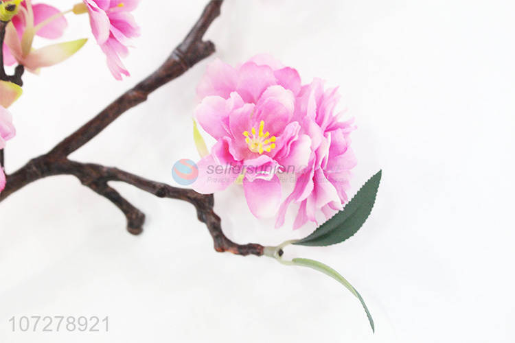 Reasonable price garden decoration sakura cloth flower artificial bouquet