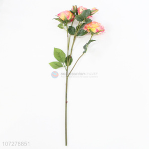 Bottom price home decoration artificial rose flower cloth flowers