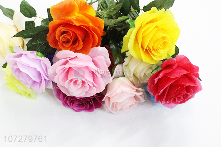 Professional supplier room decoration silk cloth flower artificial rose