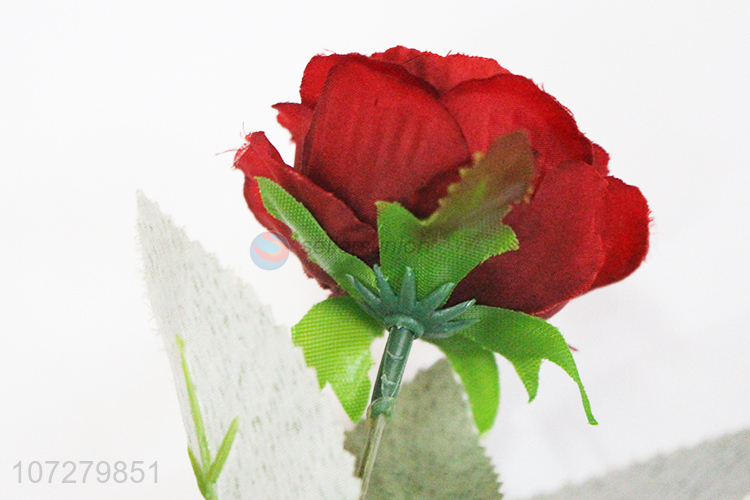 New style room decoration 3 heads silk cloth flower artificial rose