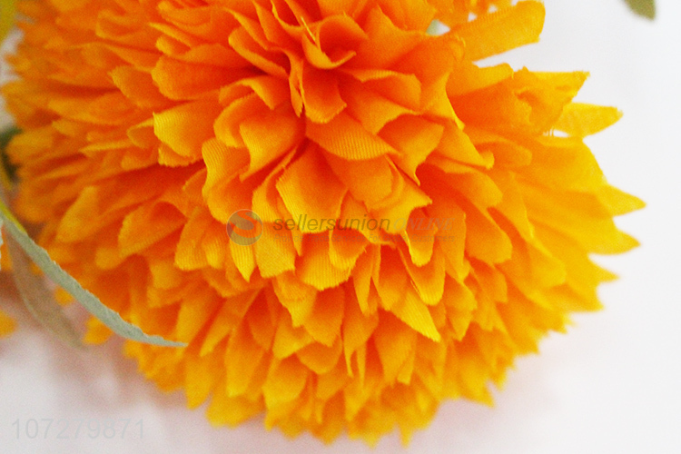 Low price indoor decoration 3 heads artificial chrysanthemum cloth flowers