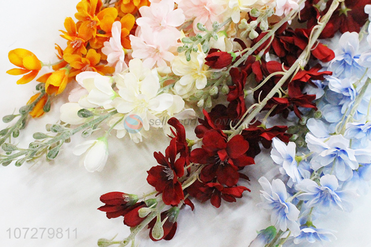 China factory home decoration delicate silk cloth flower fake delphinium