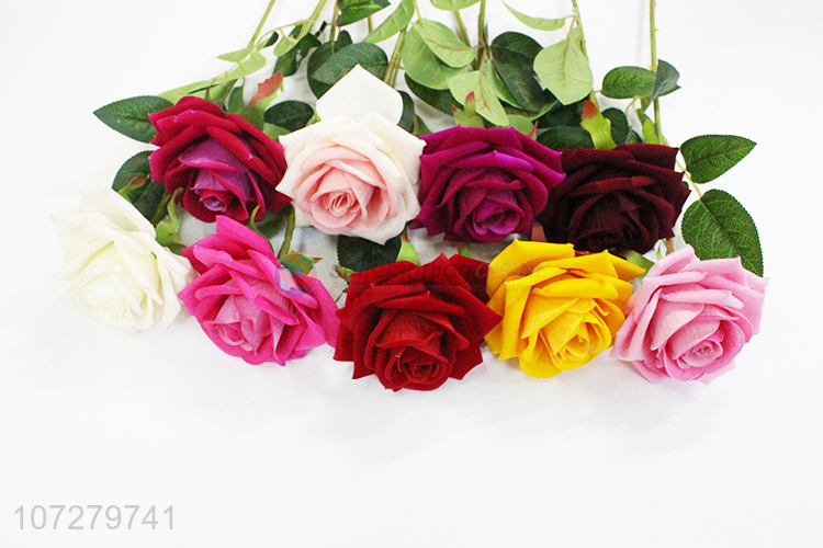 Good price elegant fake rose flower cloth flowers for decoration