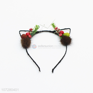 Wholesale Hair Clasp Headwear Party Artificial Flower Cat Ears Hairband