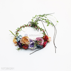 Lowest Price Flower Headwear Hair Wreath For Wedding Decorative