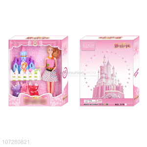 Hot Sale 11 Joints Solid Body Doll With Castle And Dresses Set