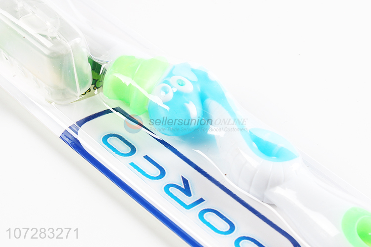 New design cartoon sea horse handle kids plastic toothbrush