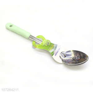 Best Sale Plastic Handle Stainless Steel Tableware Rice Spoon