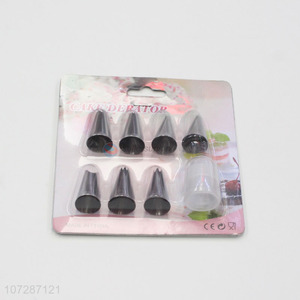 New style cake decorating tools 8pcs pastry nozzles for cream