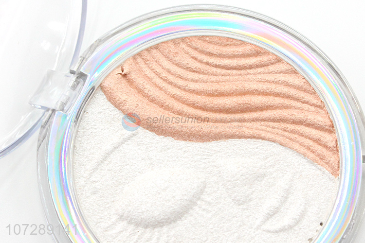 Competitive price 3 colors face foundation pressed powder highlighter makeup