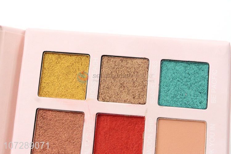 Factory wholesale waterproof 12 colors eye shadow palette with mirror