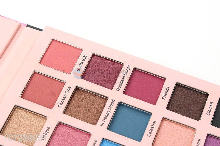 Wholesale popular high pigment 20 colors eye shadow palette with mirror