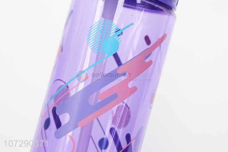 Wholesale cheap leakproof plastic water bottle sports bottle with straw