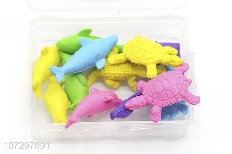 Wholesale Seabed World Series Cute Cartoon Animals Erasers For Kids Students