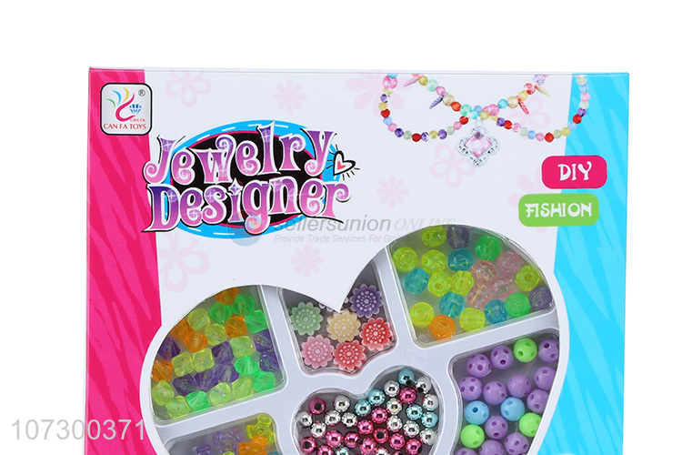 High Sales Colorful Plastic Diy Beaded Jewelry Fashion Girls Beauty Play Set Toys